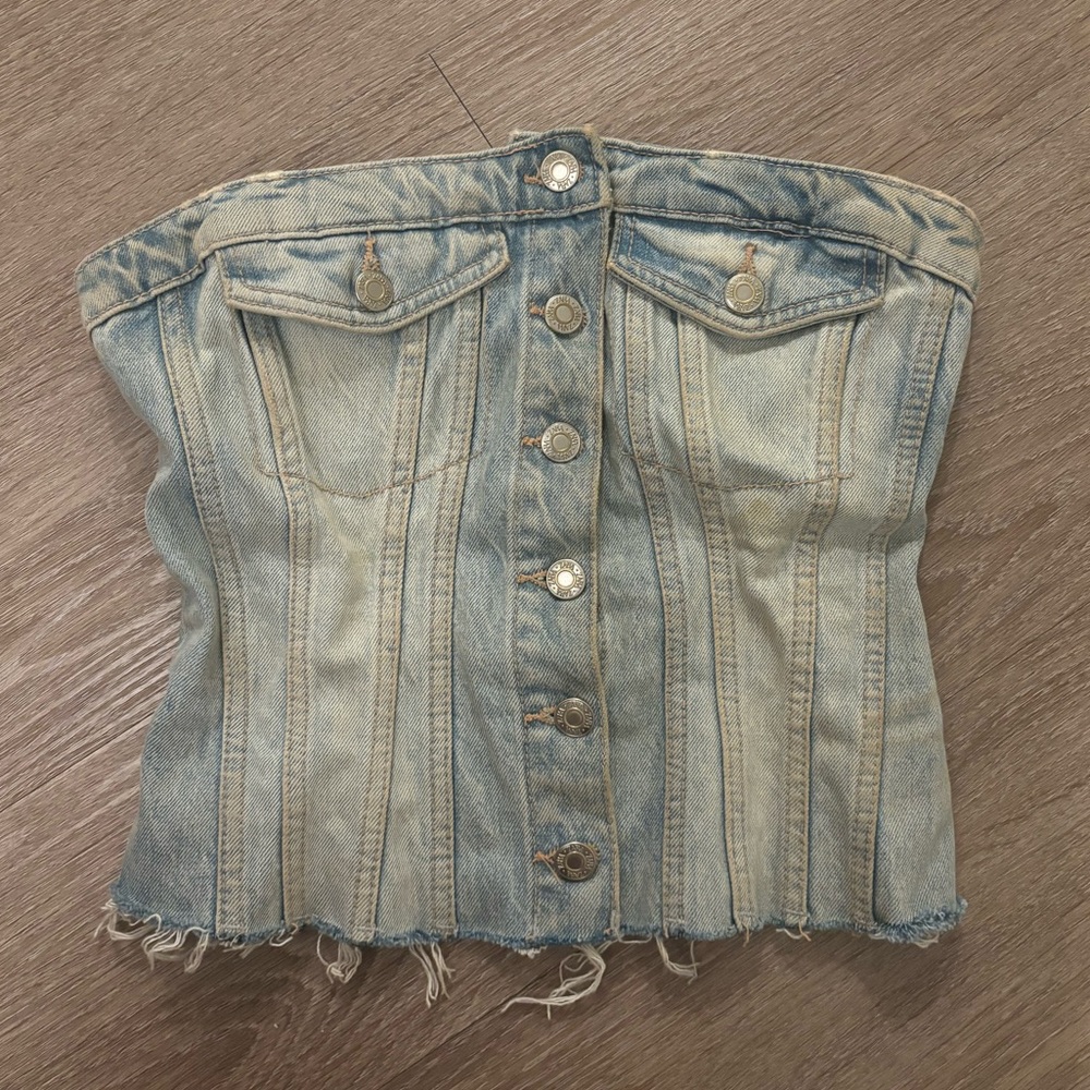 Zara denim corset
